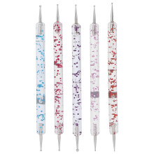 5PCS Dual Ended Nail Art Dotting Tools Set with Metal Tips for Professional DIY Manicure