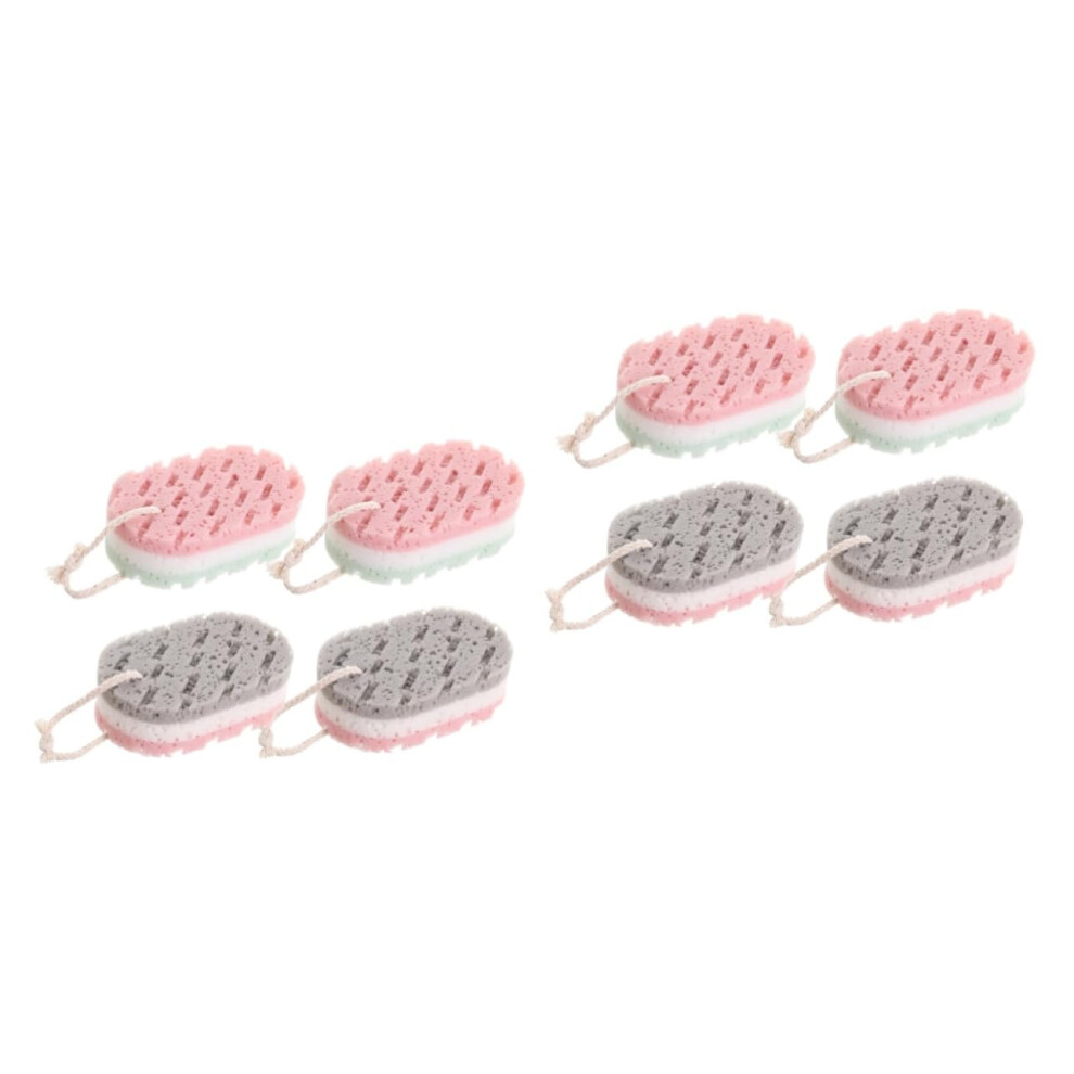Bath Sponge and Back Scrubber Set for Gentle Skin Exfoliation and Rich Lather, Random Colors-image-OPC-PQMFBYX-NEW