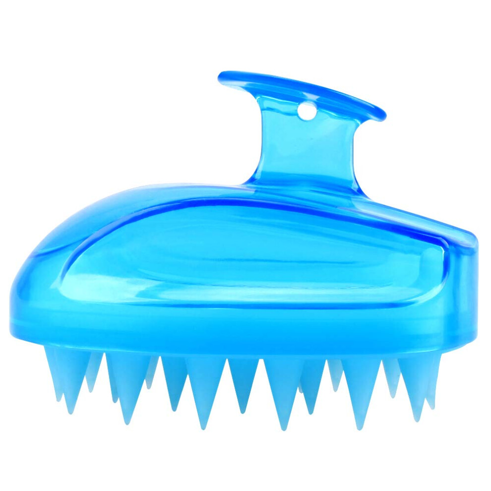 Scalp Massager Shampoo Brush with Soft Silicone Bristles for Deep Cleaning and Hair Growth â Blue