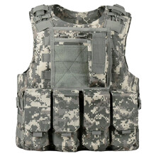 Airsoft Vest MOLLE Adjustable Lightweight Multifunctional Vest For Outdoor Training, Game, Paintball, Hunting Style 2
