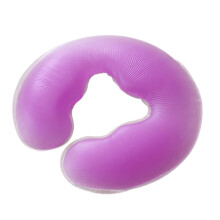 Silicone UShaped Massage Face Pillow with Breathing Hole Purple Spa Cushion for Salon Comfort