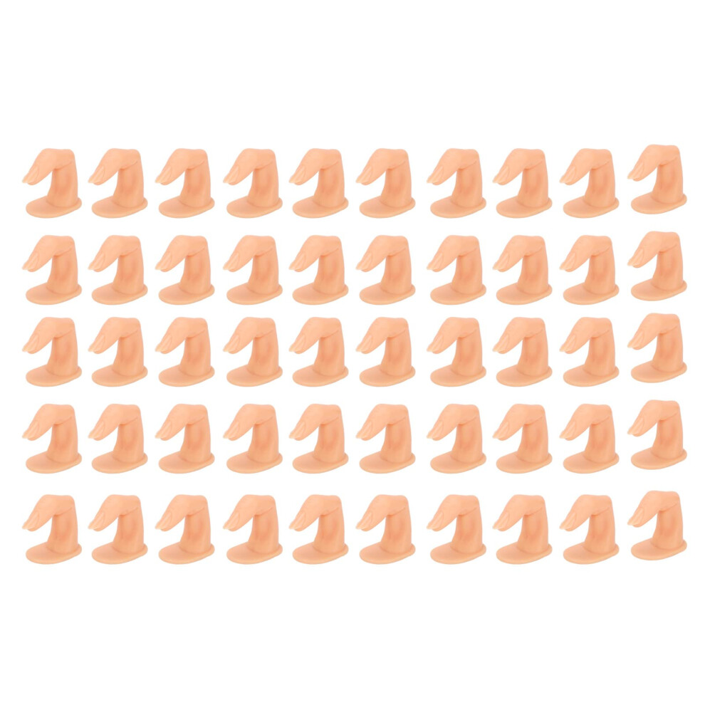50Pcs Nail Practice Fingers with Nails, Reusable Fake Fingers for DIY Nail Art Training and Display
