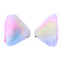 Accessorio per la copertura degli occhi in morbida pelliccia, maschera per dormire in tessuto traspirante e peluche, comoda benda per dormire,