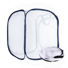 Gaiola dobrável para exploração ao ar livre, gaiola portátil de malha com porta com zíper e alça, recinto de tecido de malha respirável para
