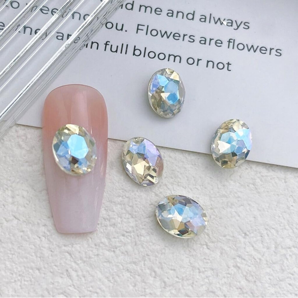 10pcs Heart and Water Drop Nail Rhinestones Gems for Acrylic Nails Art Decorations