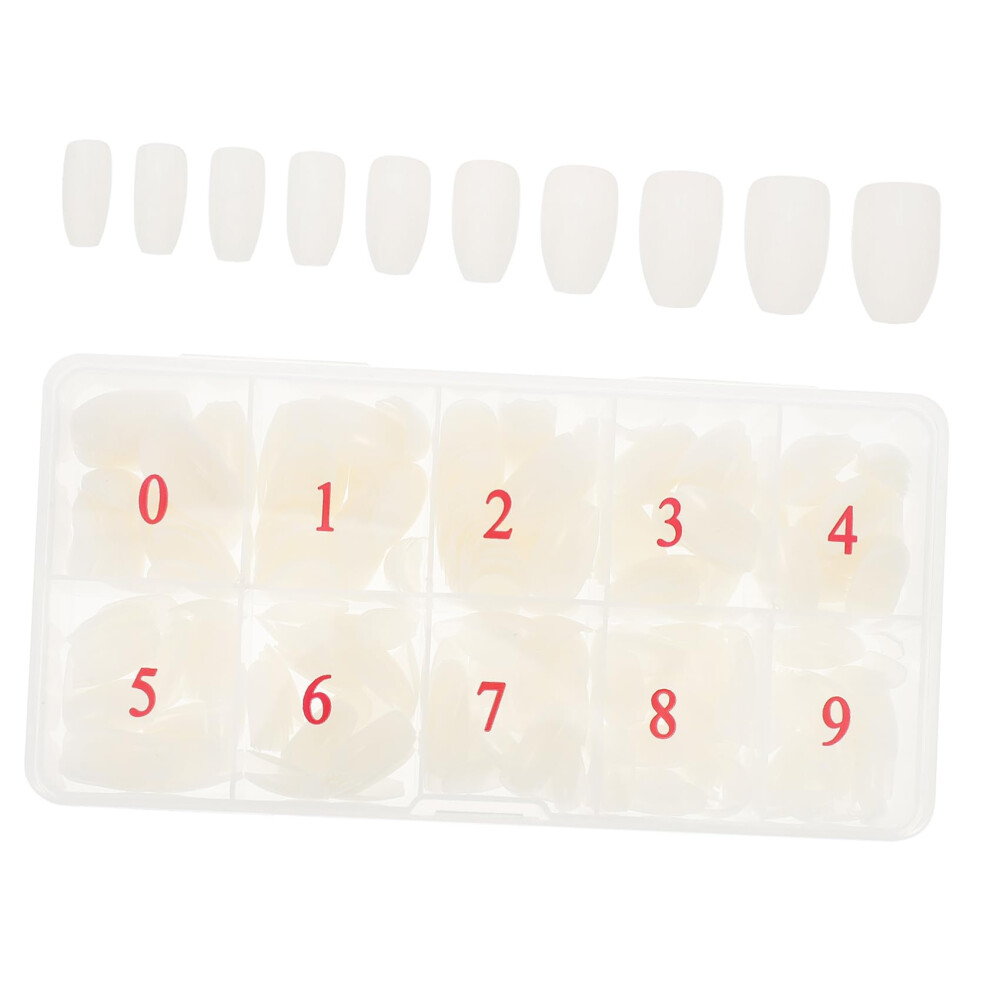 500pcs Ultra Thin Fake Nail Tips Full Coverage Detachable Ballet Shape for DIY Nail Art Home Salon