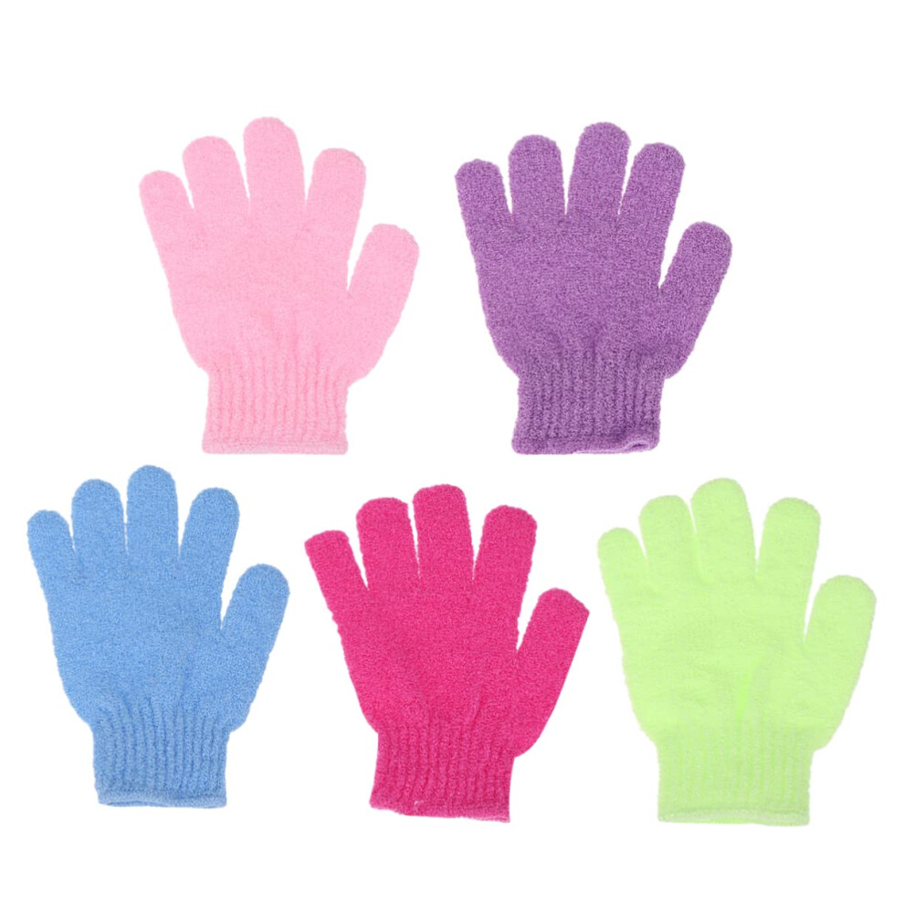 10pcs Exfoliating Shower Gloves for Body Scrubbing FiveFinger Design Deep Cleansing