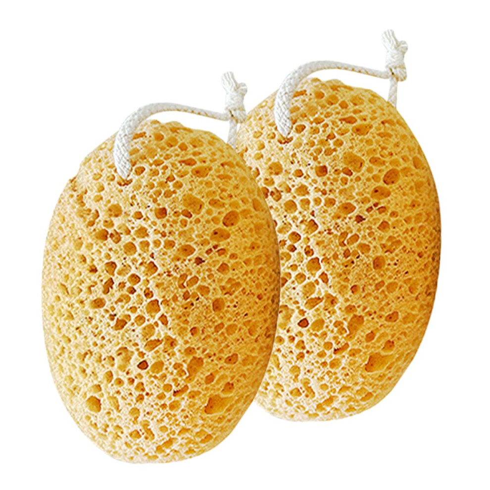 Bath Sponge and Shower Scrubber for Gentle Exfoliation with Rich Foam and Hanging Loop