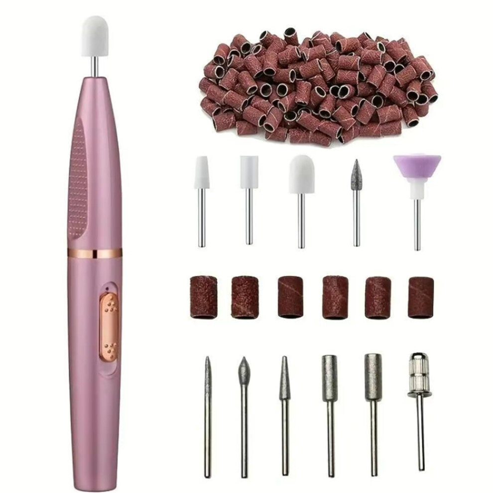 Electric Nail Drill with Bits and Sanding Bands, Professional Nail File for Acrylic and Gel Nails