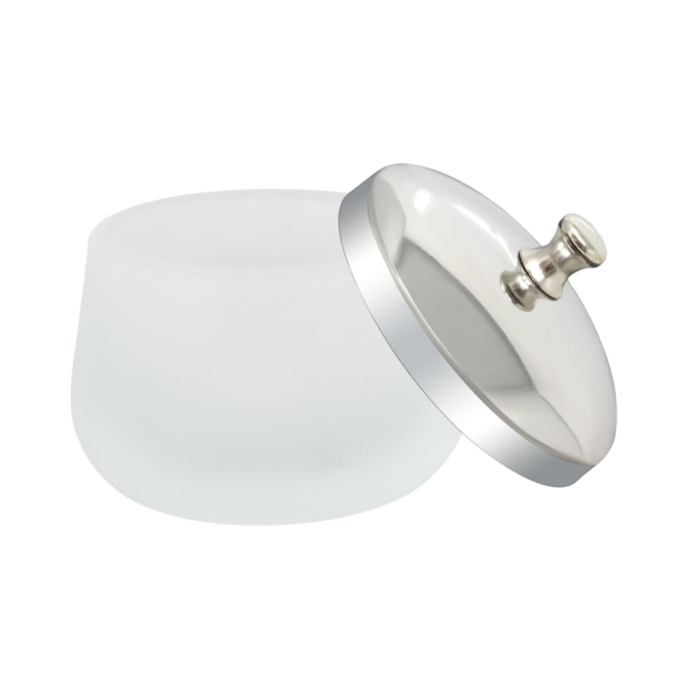 Nail Art Dappen Dish Acrylic Nail Liquid Cup with Spill Prevention Lid Frosted Glass Grip