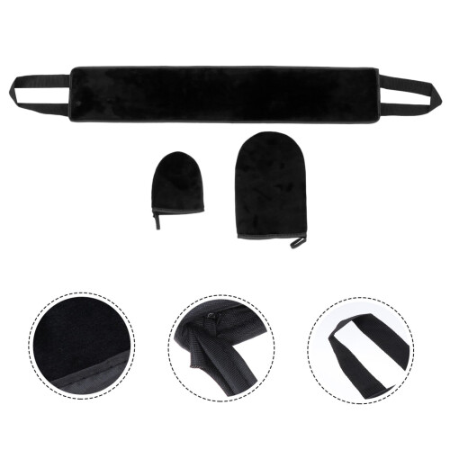 Self Tanning Mitt Kit with Back Applicator and Exfoliating Glove for Even Coverage, Waterproof 1
