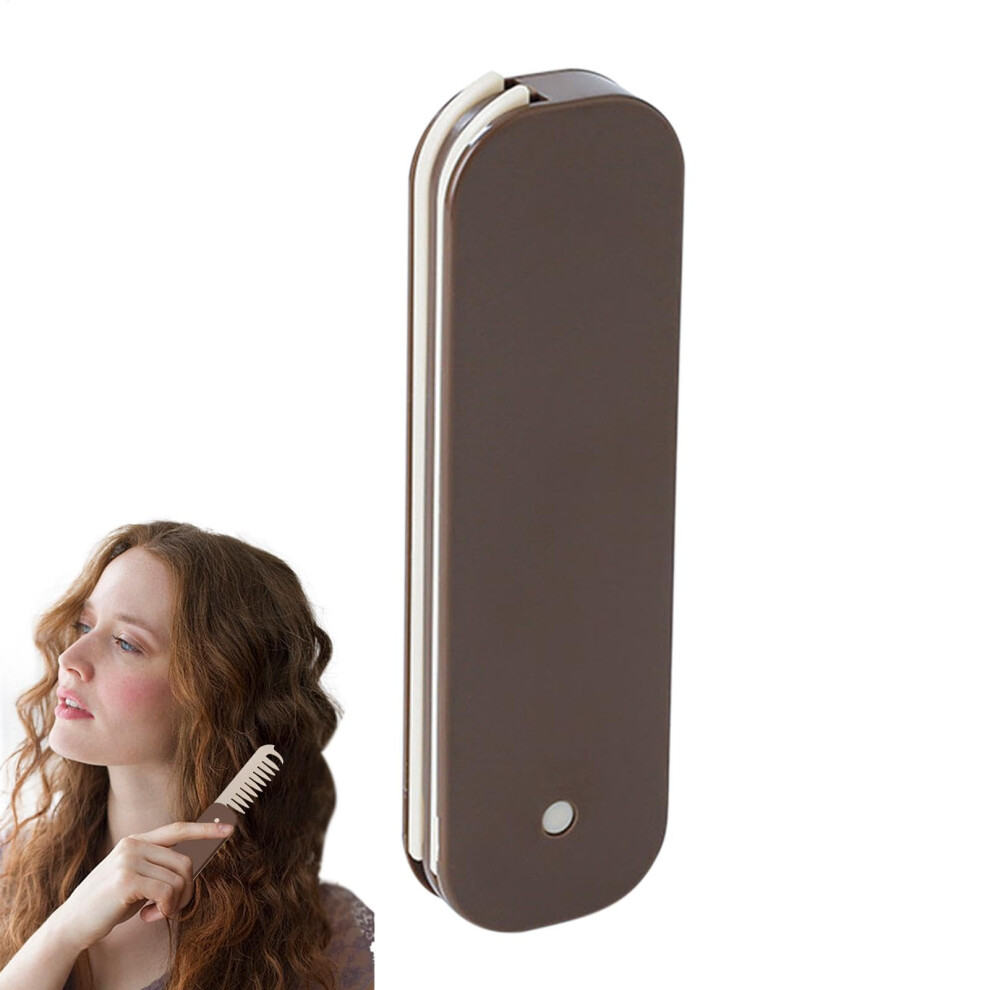 Folding Hair Comb with Wide and Fine Teeth, 2in1 AntiStatic Pocket Comb for Travel Men Women