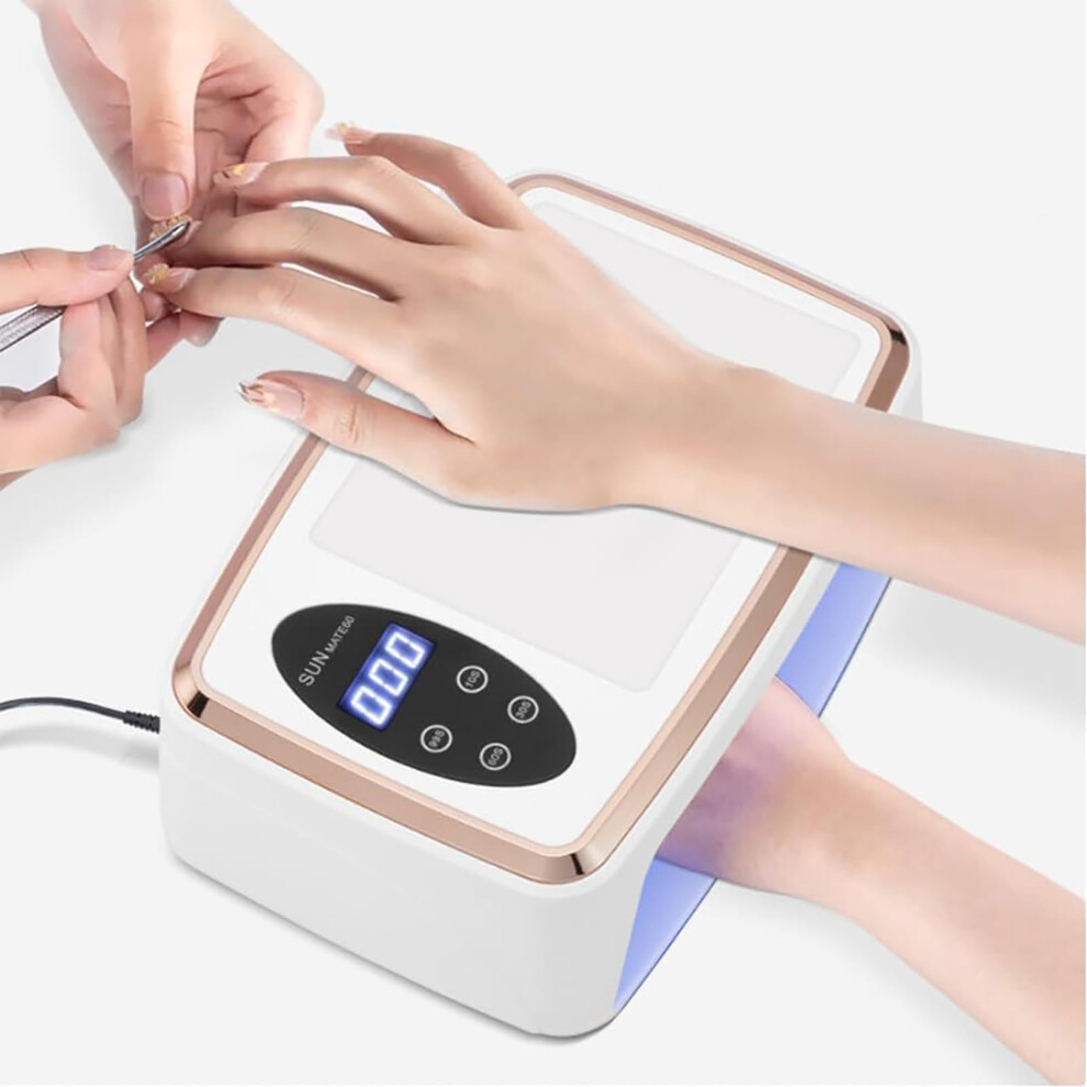 LED Nail Lamp with 90 LEDs Fast Curing, Large Space DualHand, LCD Timer and Infrared Sensor