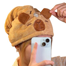Microfiber Hair Towel Wrap with Button, Quick Dry, Super Absorbent, Adjustable Fit for Women