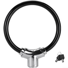 Metal Cable Lock 11 5mm Steel Wire Bikes And Motorcycles Zinc Alloy Core With Double Sided Keys Weather Resistant BlackA