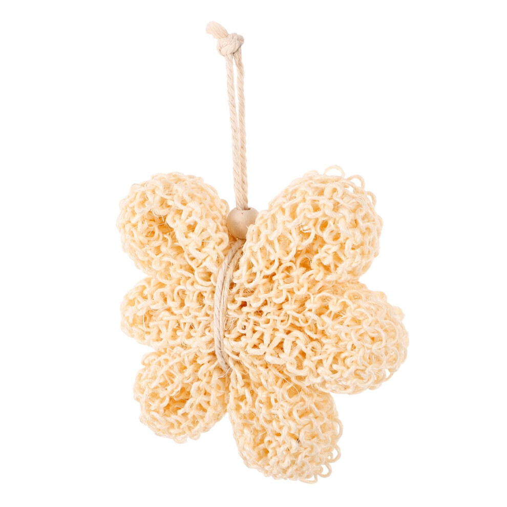 Natural Sisal Body Scrubber for Shower with Ergonomic Grip, Deep Exfoliating Bath Brush for Women