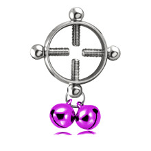 Verstellbare Nippelklemmen aus Metall, Nippelgriffe mit Glöckchen für verstärkte Stimulation, gewichtete Nippelklemmen aus Edelstahl für Frauen,
