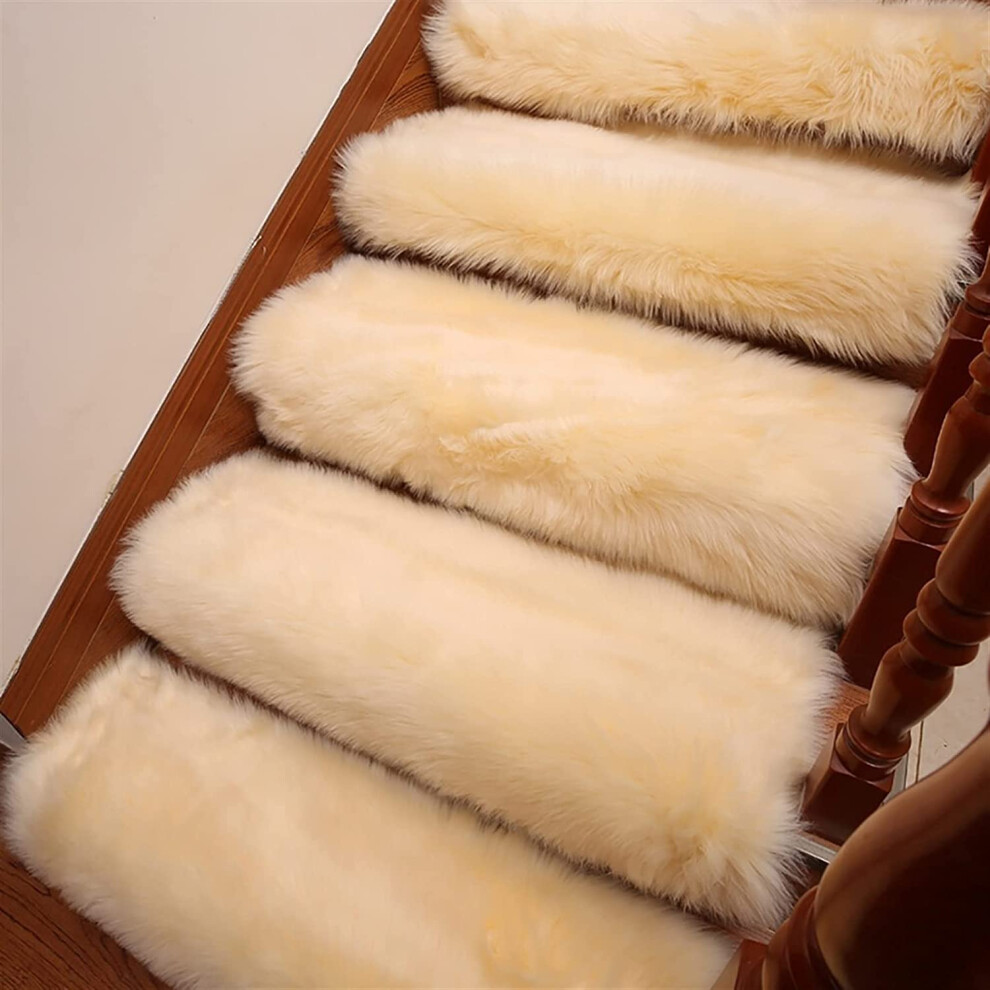 Nonslip Carpet Stair Treads With Selfadhesive Plush Surface For Indoor Stair Protection, Beige 9187378285824