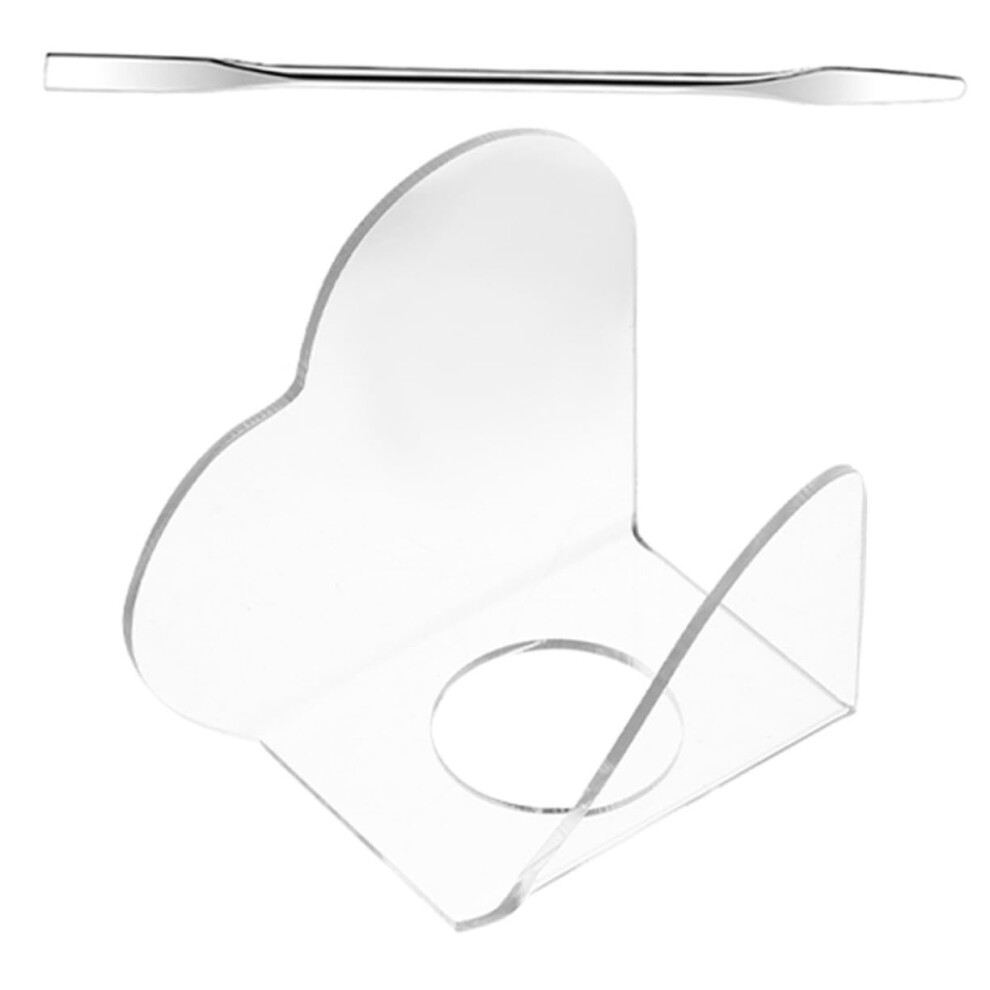 Acrylic Heart Makeup Mixing Palette with Spatula Set for Foundation Blending and Makeup Artists