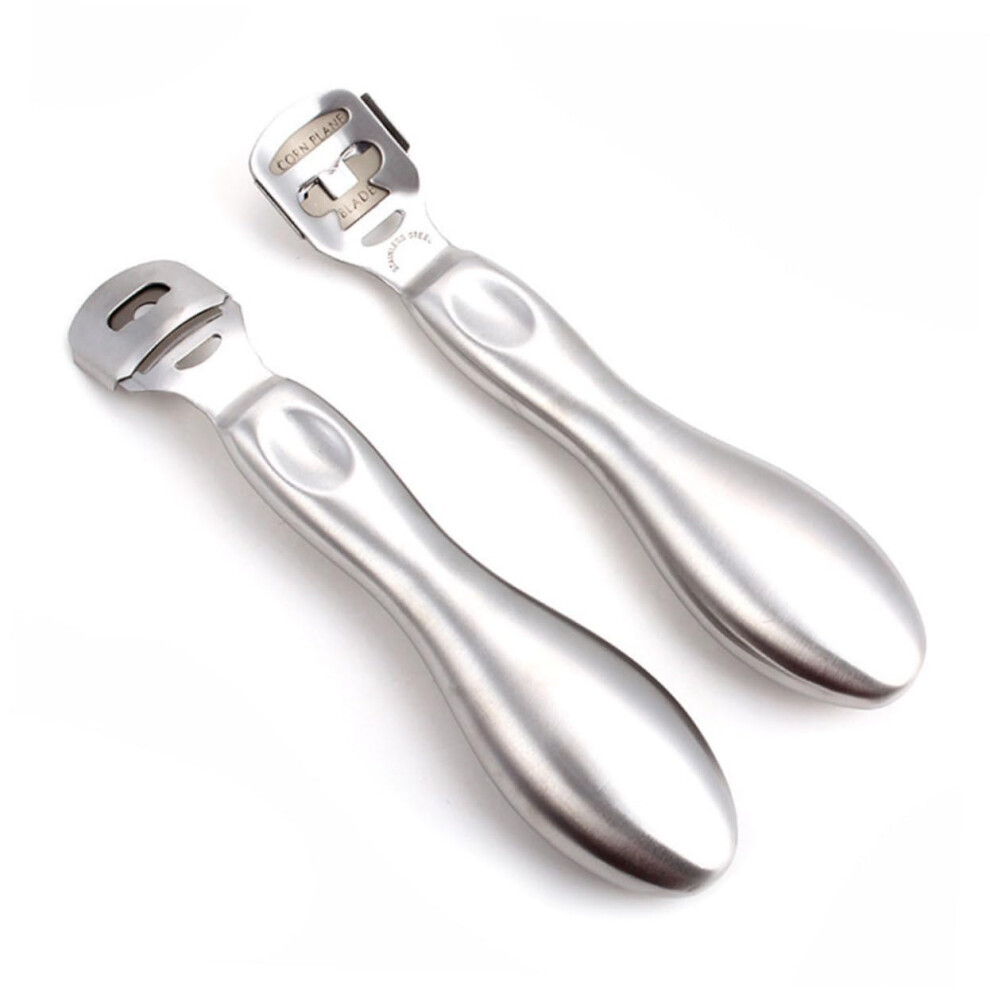 Stainless Steel Foot Callus Remover Set with Pedicure Foot File and Cuticle Cutter for Women