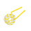 Childrens Beads Skipping Rope Secure Grip Junior-Yellow 1