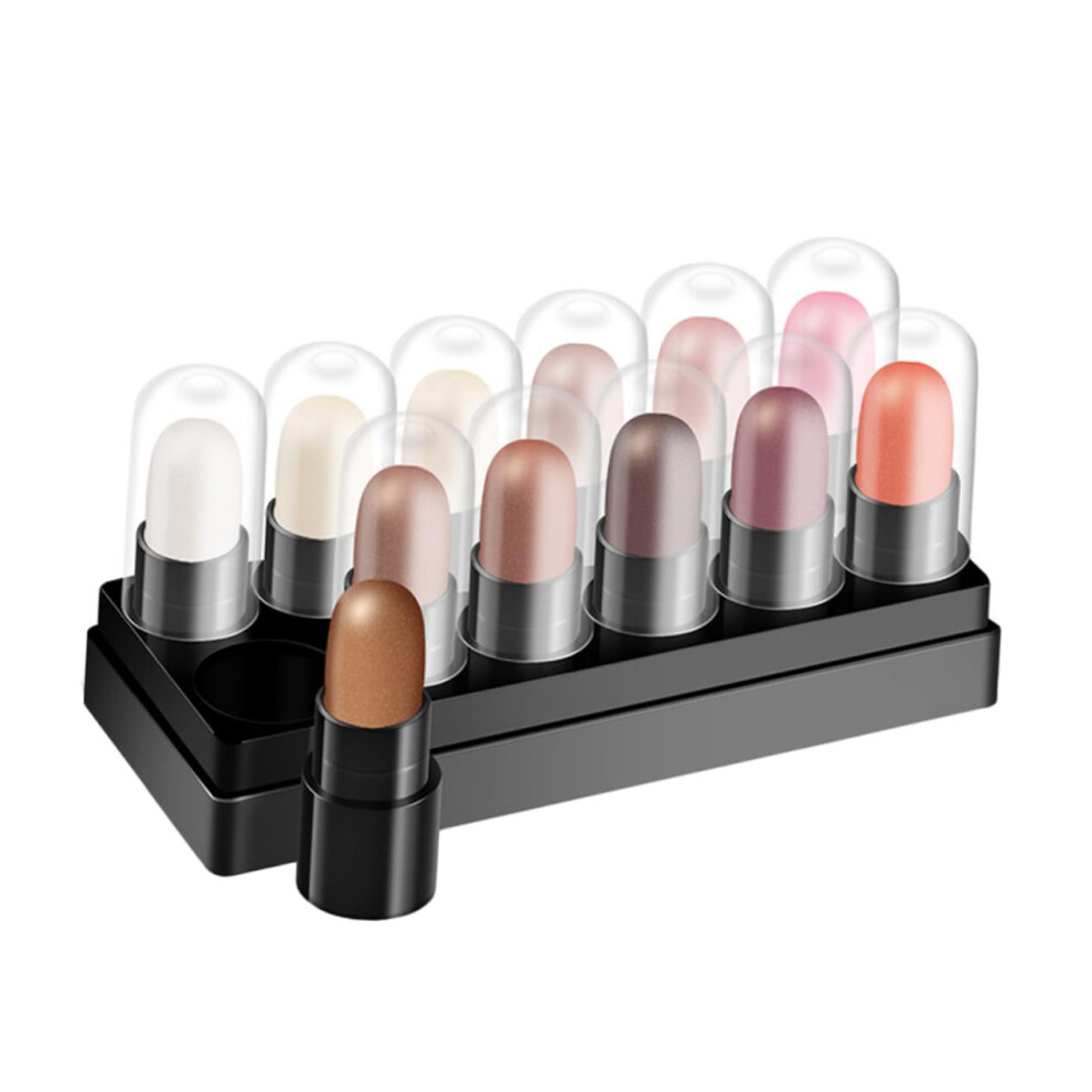 12pcs Long Lasting Eyeshadow Stick Set with Shimmer Eye Crayon for Highlight and All Day Wear