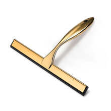 Stainless Steel Shower Squeegee with Hook 14 Inch for Bathroom Glass, Mirrors and Windows