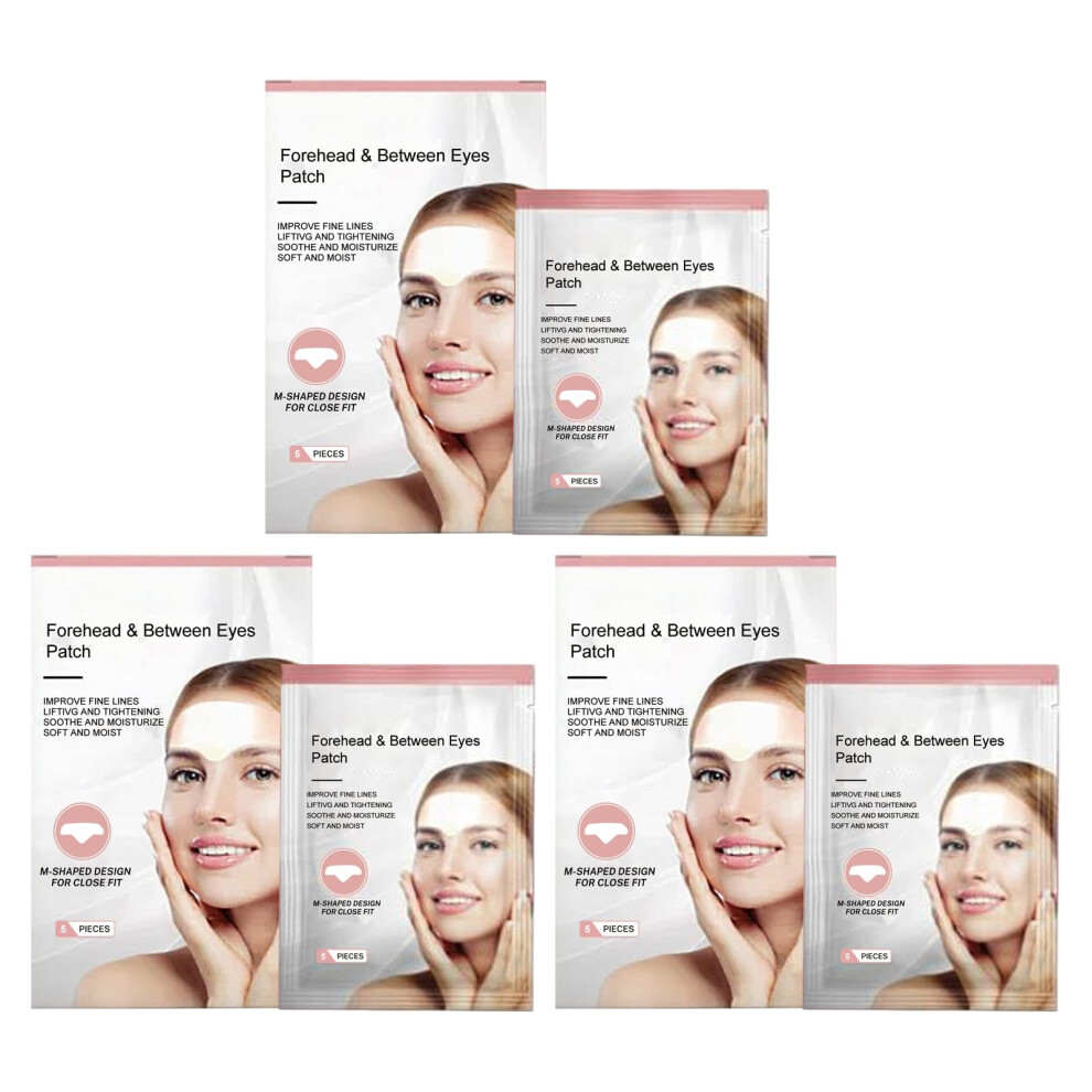 Forehead Wrinkle Patches 15pcs AntiWrinkle Face Pads with Collagen for Women Overnight Hydration