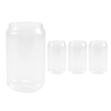 4Er Pack Kann Glas Mode Wasser Wassermilch Saft Einfache Saft Tasse Bier Glas Shake Glas Dessert Tasse Cola Tasse, 400ML Formen