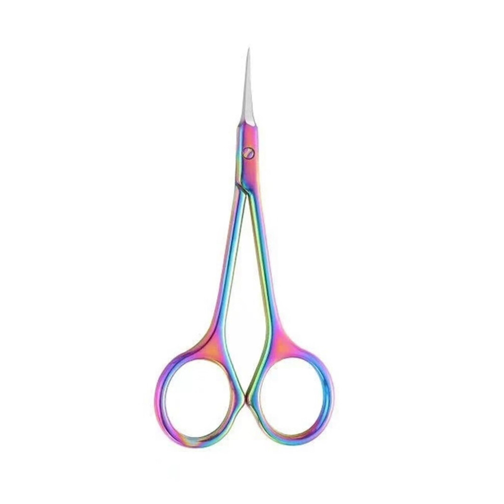 Cuticle Scissors Stainless Steel Manicure Trimmer with Precise Blades Ergonomic Grip Multicolor