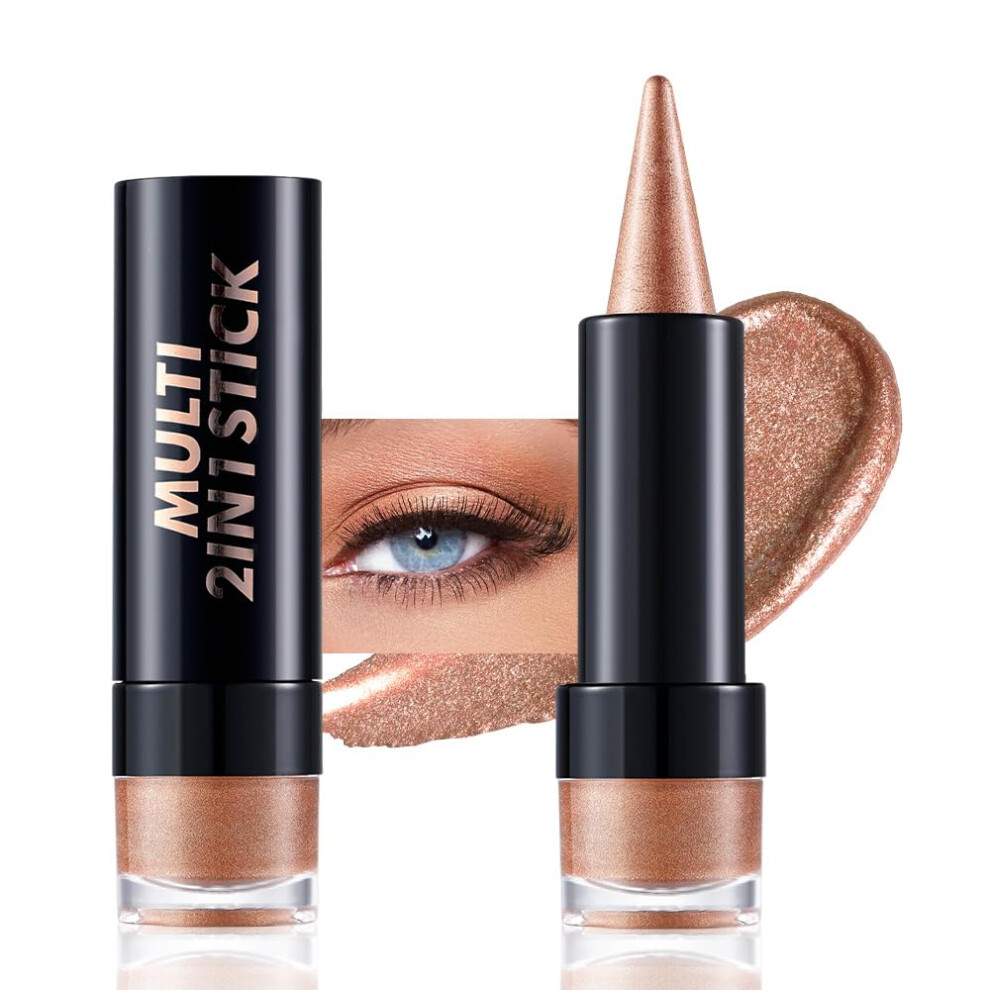 Green Waterproof Gel Eyeliner Pencil Shimmer 03# Smudge Proof Multiuse Eye Lip Brow Stick