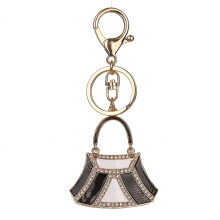 Glanzend design met strass steentjes, sprankelende sleutelhanger in handtasstijl, kristallen accessoire, hanger met karabijnhaak, multifunctionele