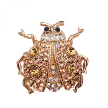 Høy kvalitet legering rhinestone insektnålsmykker, vintage bie perle jakkeslagsnål glitrende klare krystall rhinestones allsidige smykker med