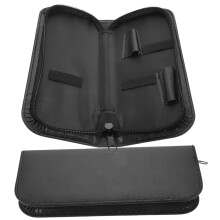 Leather Hairdressing Scissor Case Set of 2 with Secure Travel Protection and Barber Tool Storage