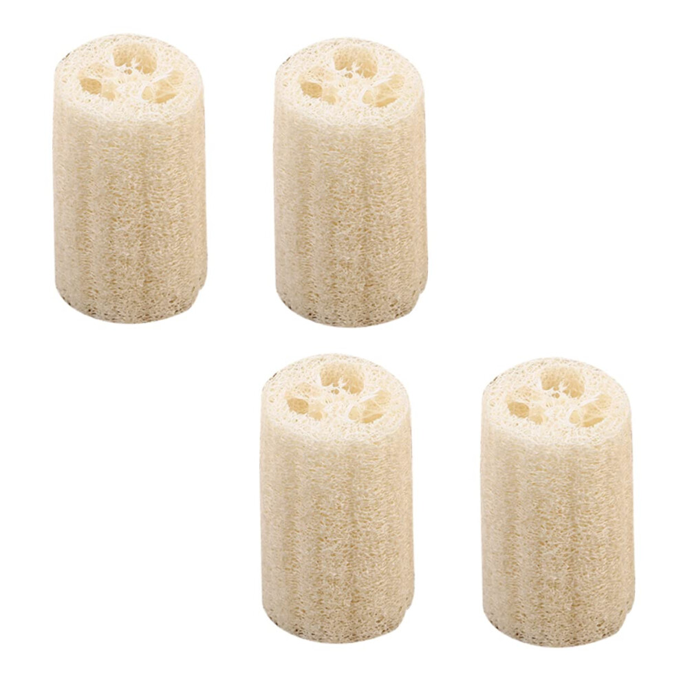 Loofah Bath Scrubber Set 4pcs Natural Back Sponge for Deep Cleansing Exfoliation and Massage