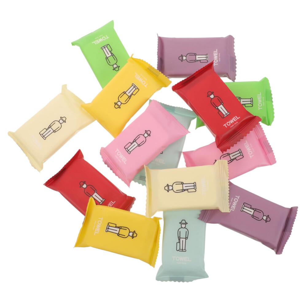 14pcs Compressed Travel Towels Disposable Face Towels Soft Hygienic Washcloths for Outdoor Spa