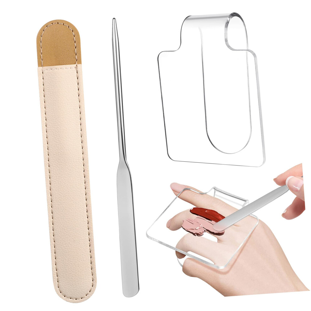 Makeup Mixing Palette with Spatula for Precise Color Matching, Acrylic, Ergonomic Design with Bag