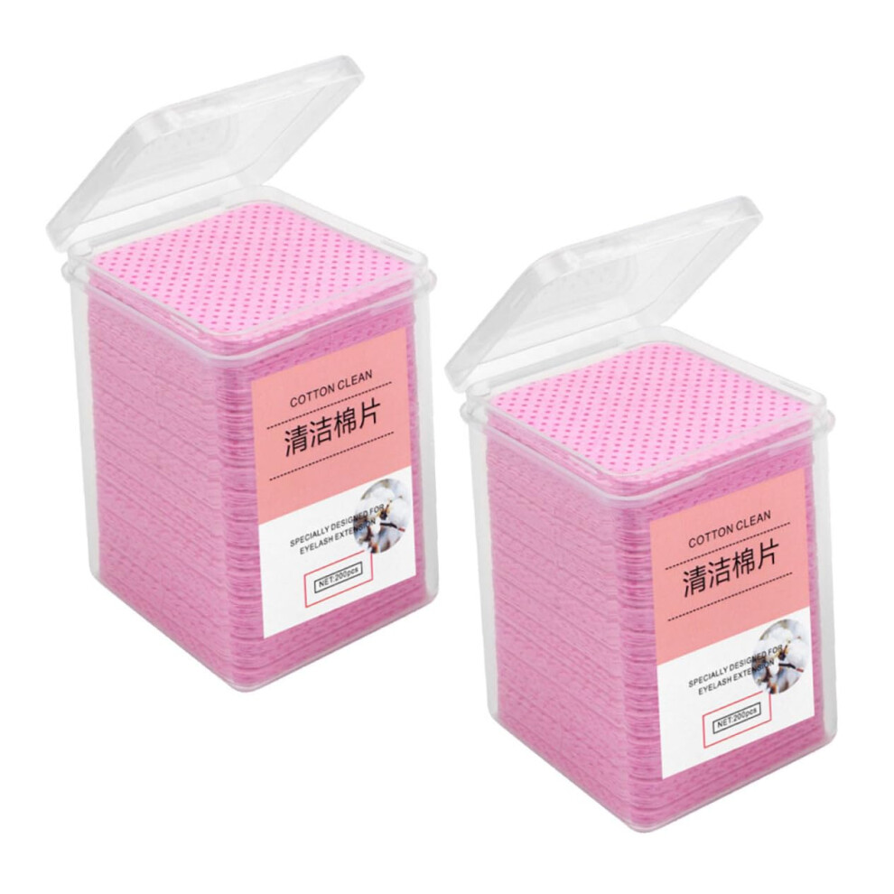 Eyelash Extension Glue Wipes 400pcs Lint Adhesive Remover Pads for Salon and DIY Use