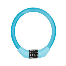 Keyless Bike Lock With Steel Cable For Bicycle And EBike Security Waterproof AntiCut Compact Blue Password Lock