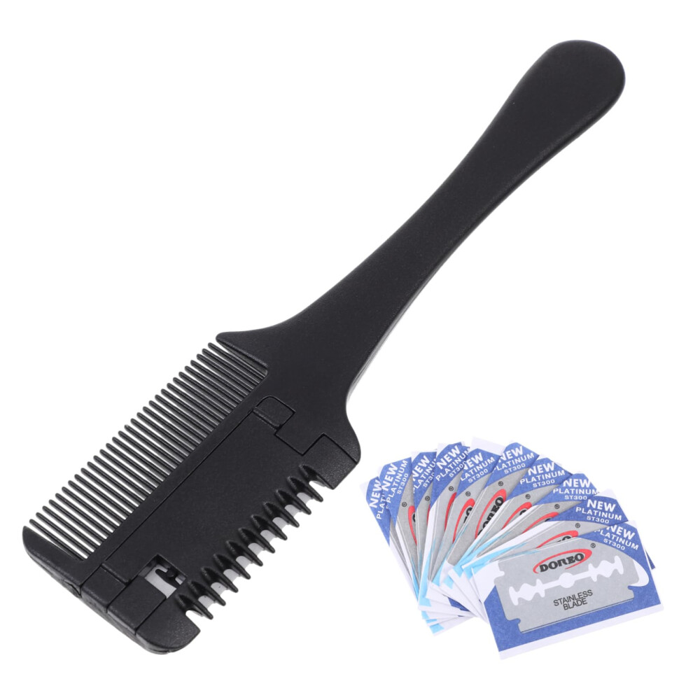 Unisex Hair Cutting Comb Kit Dualsided With Replaceable Blades For Professional Hair Thinning And Styling