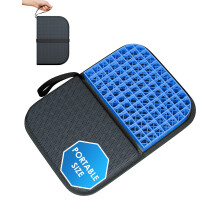 Gel Seat Cushion For Office Chair Car Wheelchair Travel 14.5 X 10.5 Inch Thick Foldable Relief Sciatica Coccyx Pain