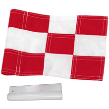 Golf Putting Accuracy Flag Weatherproofed Fabric-Red and white