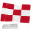 Golf Putting Accuracy Flag Weatherproofed Fabric-Red and white 1