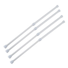 4X Telescopic Shower Rod Shower Curtain Rod Telescopic Rod Rod Shower White 30-50 cm