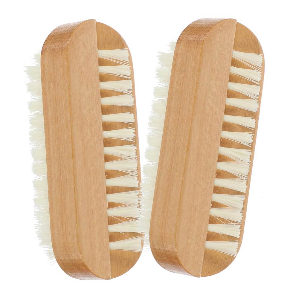 2pcs Nail Cleaning Brush with Angled Bristles for Fingernails and Toenails Manicure Pedicure