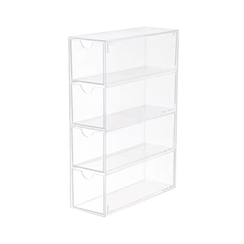 3X Glasses Storage Box 4 Layers Large Glasses Organizer Box Multifunctional Stackable Display Holder Reusable Cosmetics 1