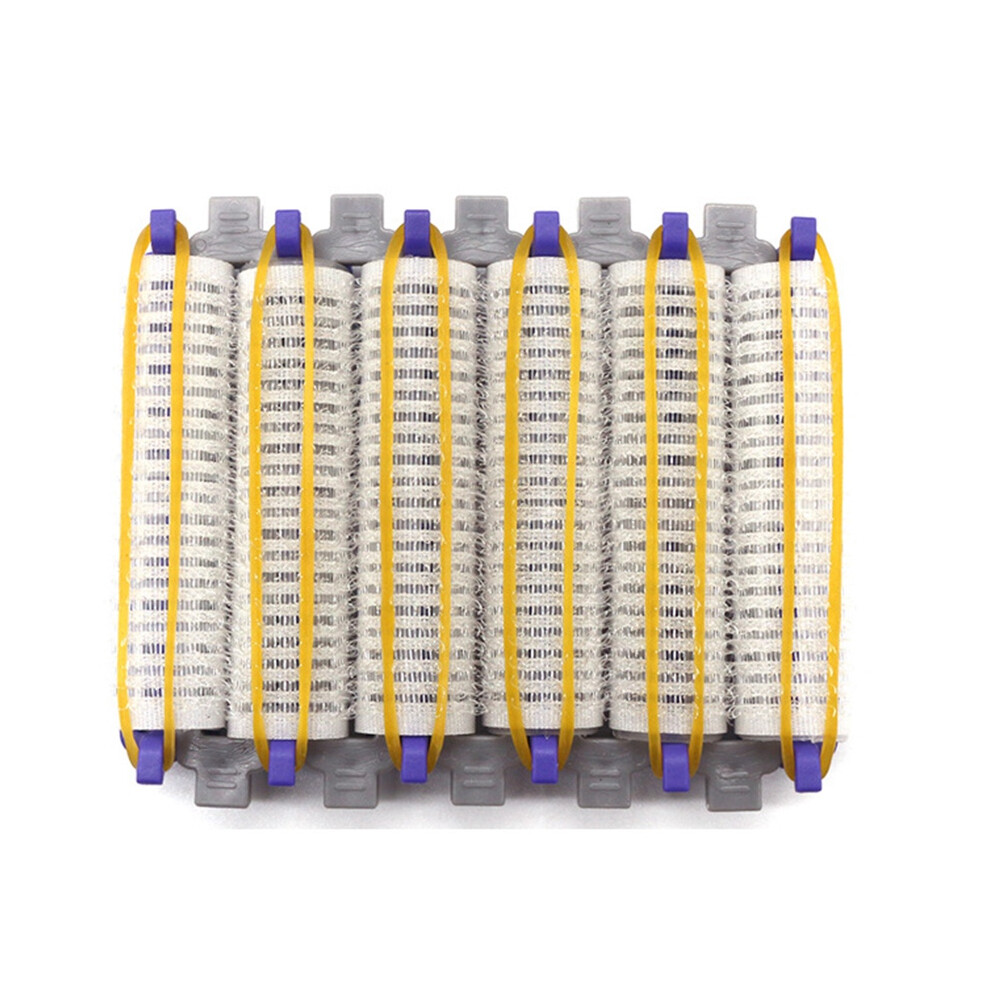 Size 24Pcs/Set Salon Nylon Hook & Loop Hair Rollers Set Hair Root Perm Rods Bars Curlers with Clips & Rubber Bands