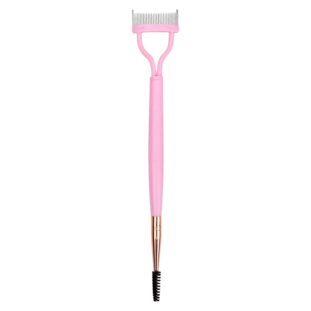 Eyelash Comb with Curved Precision Head and Mascara Separator for Clump Lash and Brow Grooming