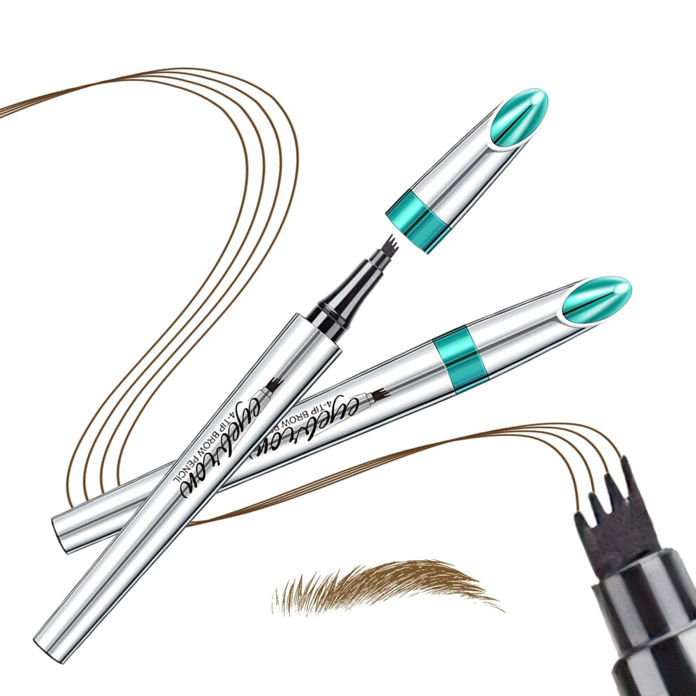 Brown Waterproof Eyebrow Pencil Light With Precision Microblade Tip For Natural Longlasting Brows