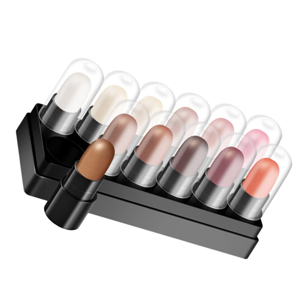 VICASKY 12Color Waterproof Shimmer Eyeshadow Stick and Highlighter Pencil Set for Eye Makeup